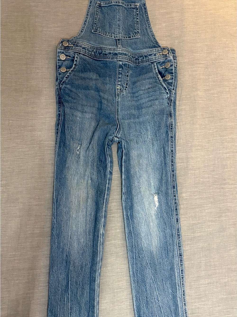 Cat & Jack Light Blue Denim Kids Overalls size 7-8
